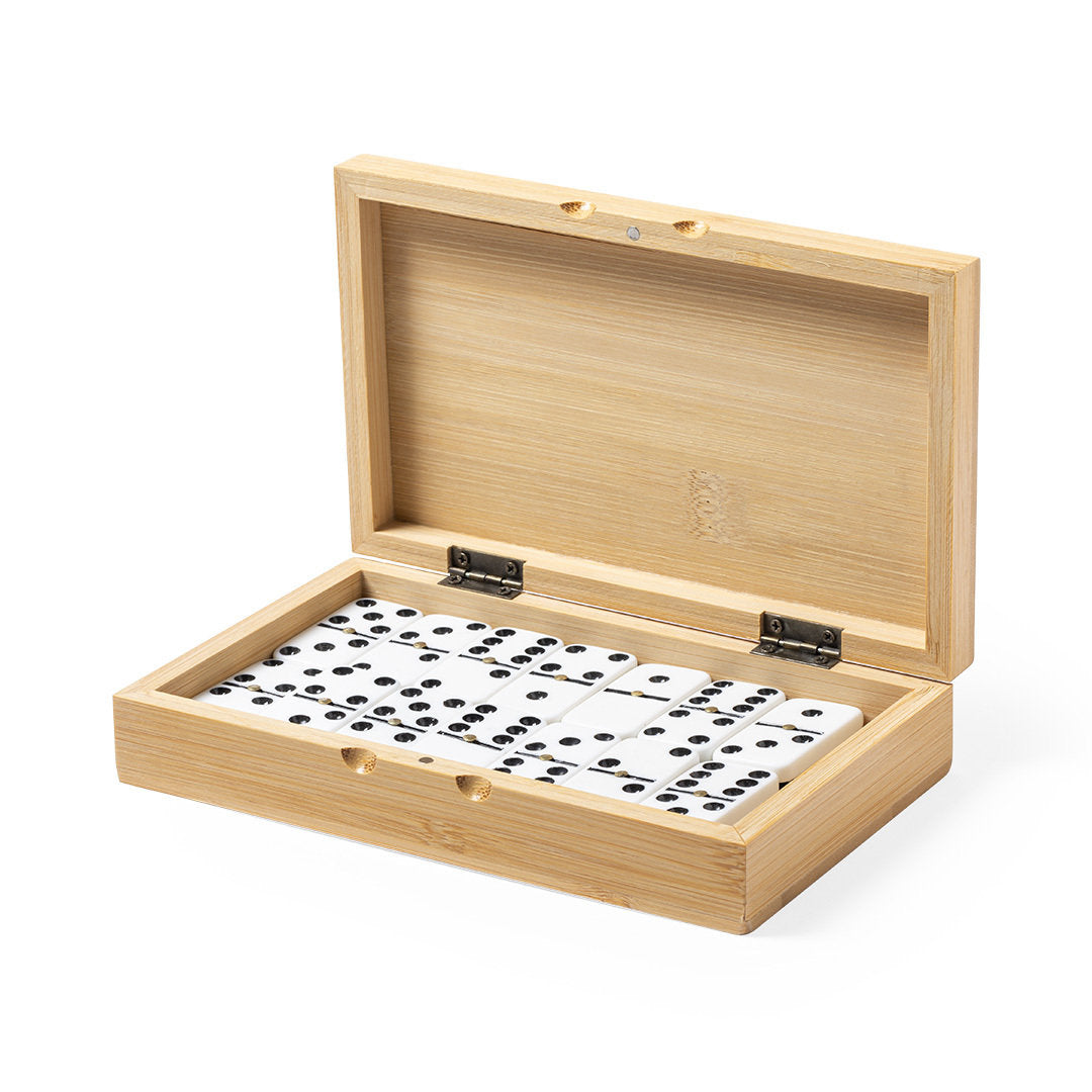 Dominó com Caixa de Bamboo Personalizável