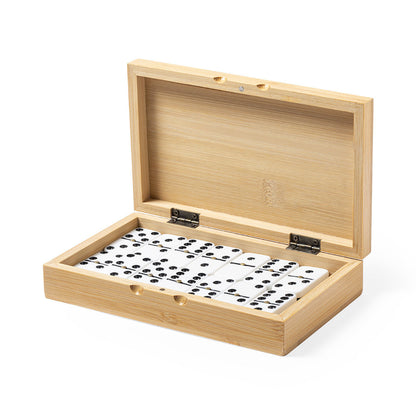 Dominó com Caixa de Bamboo Personalizável