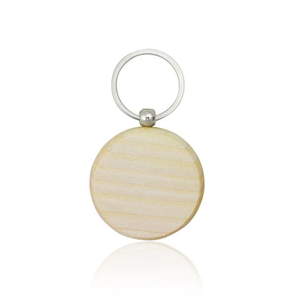 Chaveiro de Madeira Redondo Personalizável