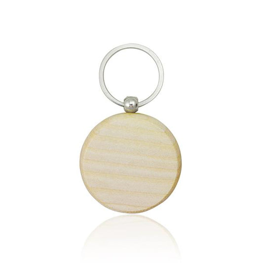 Chaveiro de Madeira Redondo Personalizável