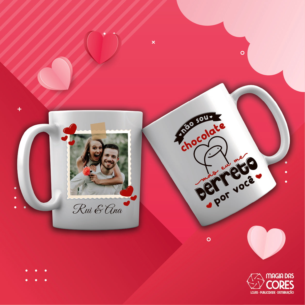 Caneca "Não Sou Chocolate Mas Derreto Por Você"
