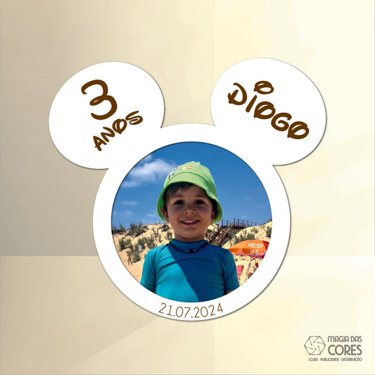 Íman - Formato Mickey com Foto