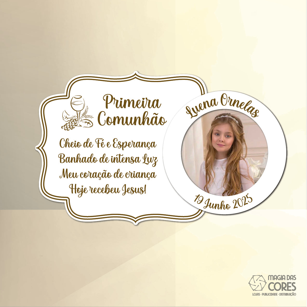 Íman Primeira Comunhão Com Foto