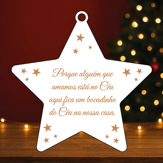Estrela Personalizada Frase - Gravação