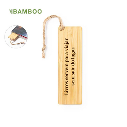 Marcador de Livros em Bamboo Personalizável