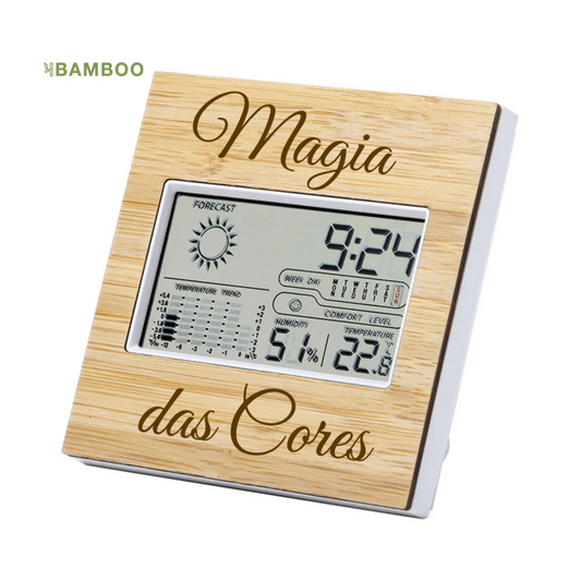 Relógio de Bamboo Personalizável