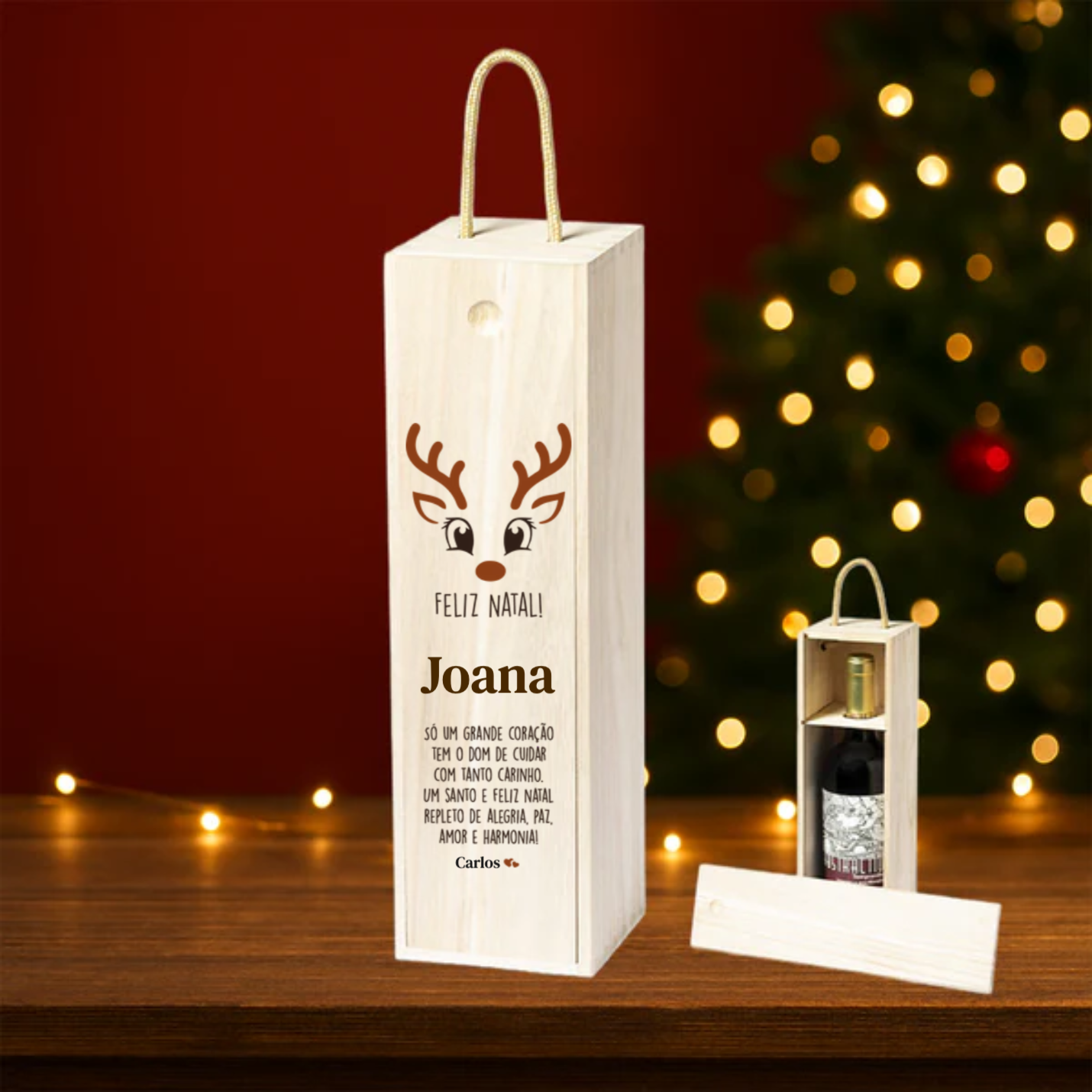 Caixa de Madeira para Garrafas