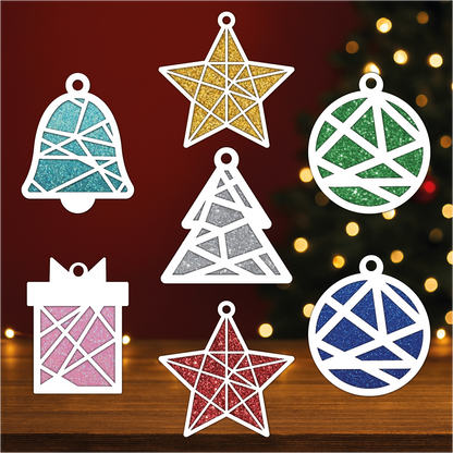 Pack 5 Figuras Natalícias Eva Glitter